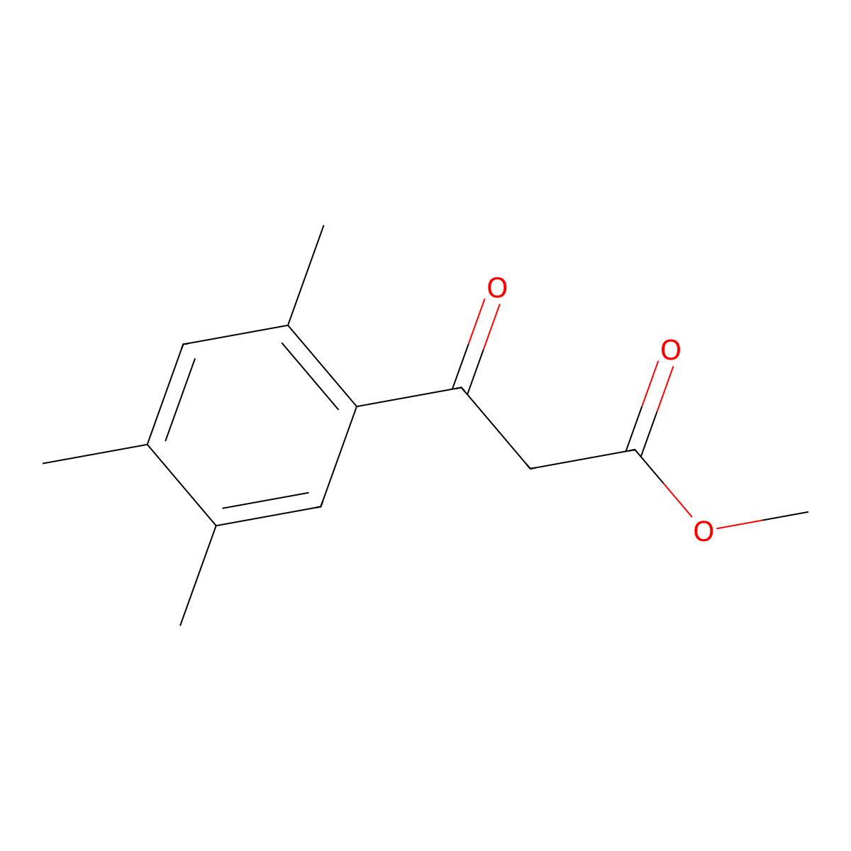 Methyl 3-oxo-3-(2,4,5-trimethylphenyl)propanoate molecular structure, CAS 1368413-36-8
