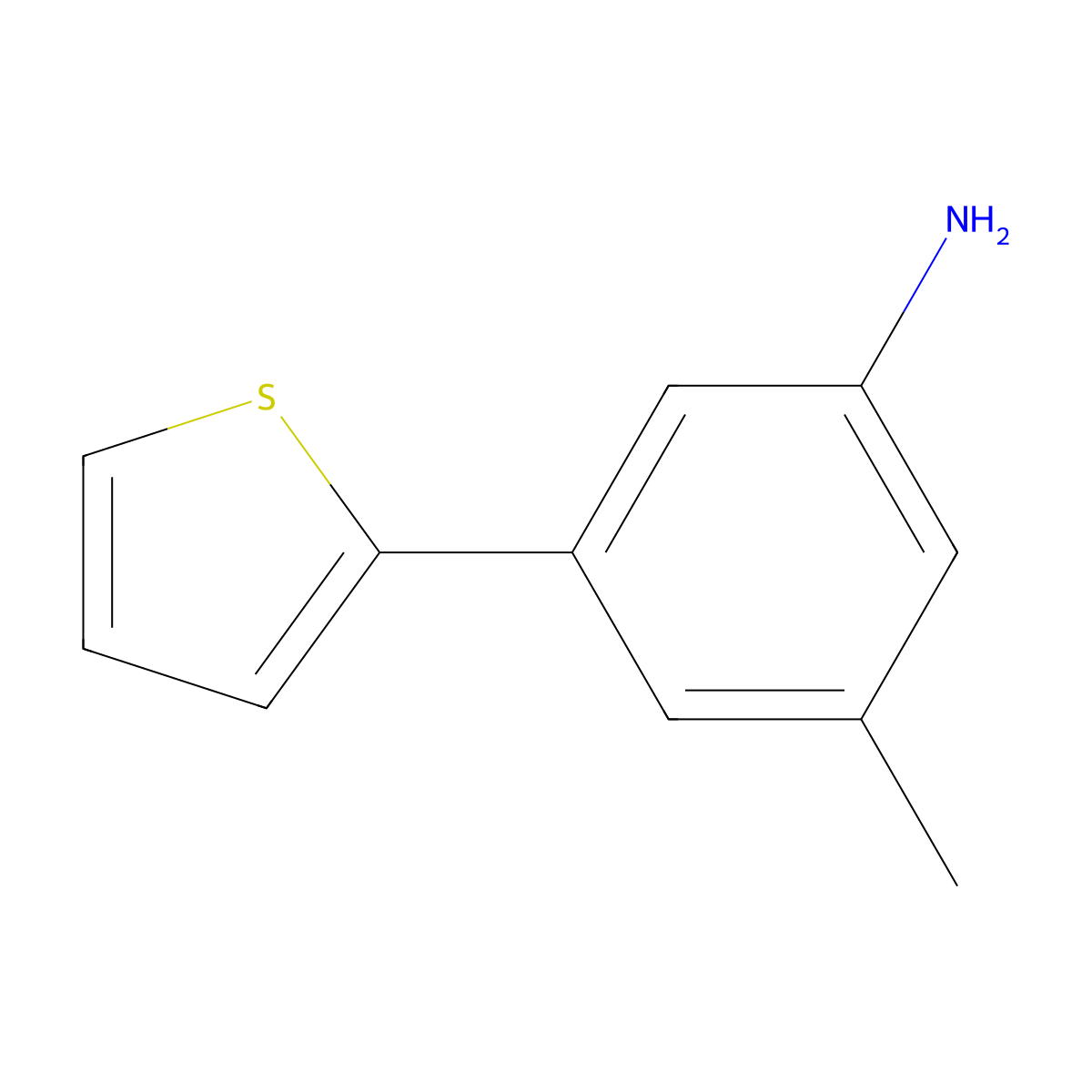 3-Methyl-5-(thiophen-2-YL)aniline molecular structure, CAS 1368414-79-2