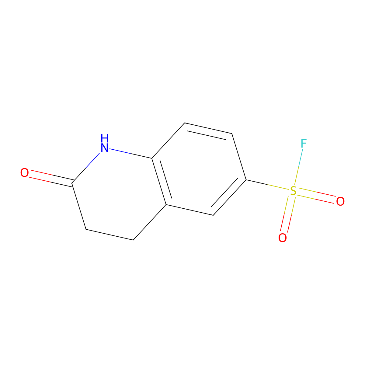 2-Oxo-1,2,3,4-tetrahydroquinoline-6-sulfonyl fluoride molecular structure, CAS 1368416-68-5