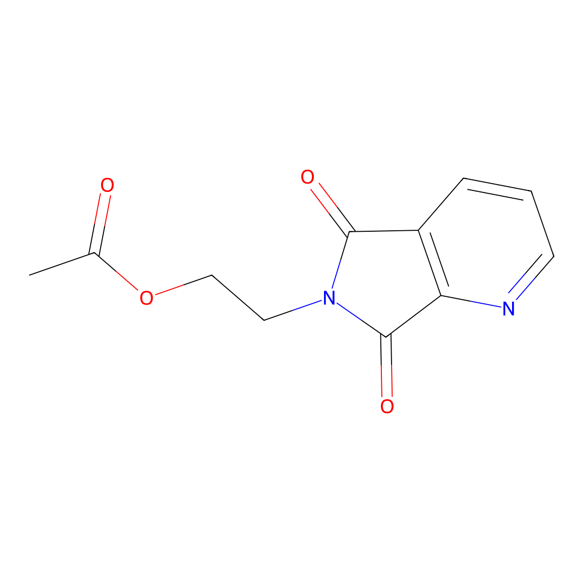 2-(5,7-dioxo-5,7-dihydro-6H-pyrrolo[3,4-b]pyridin-6-yl)ethyl acetate molecular structure, CAS 136842-78-9