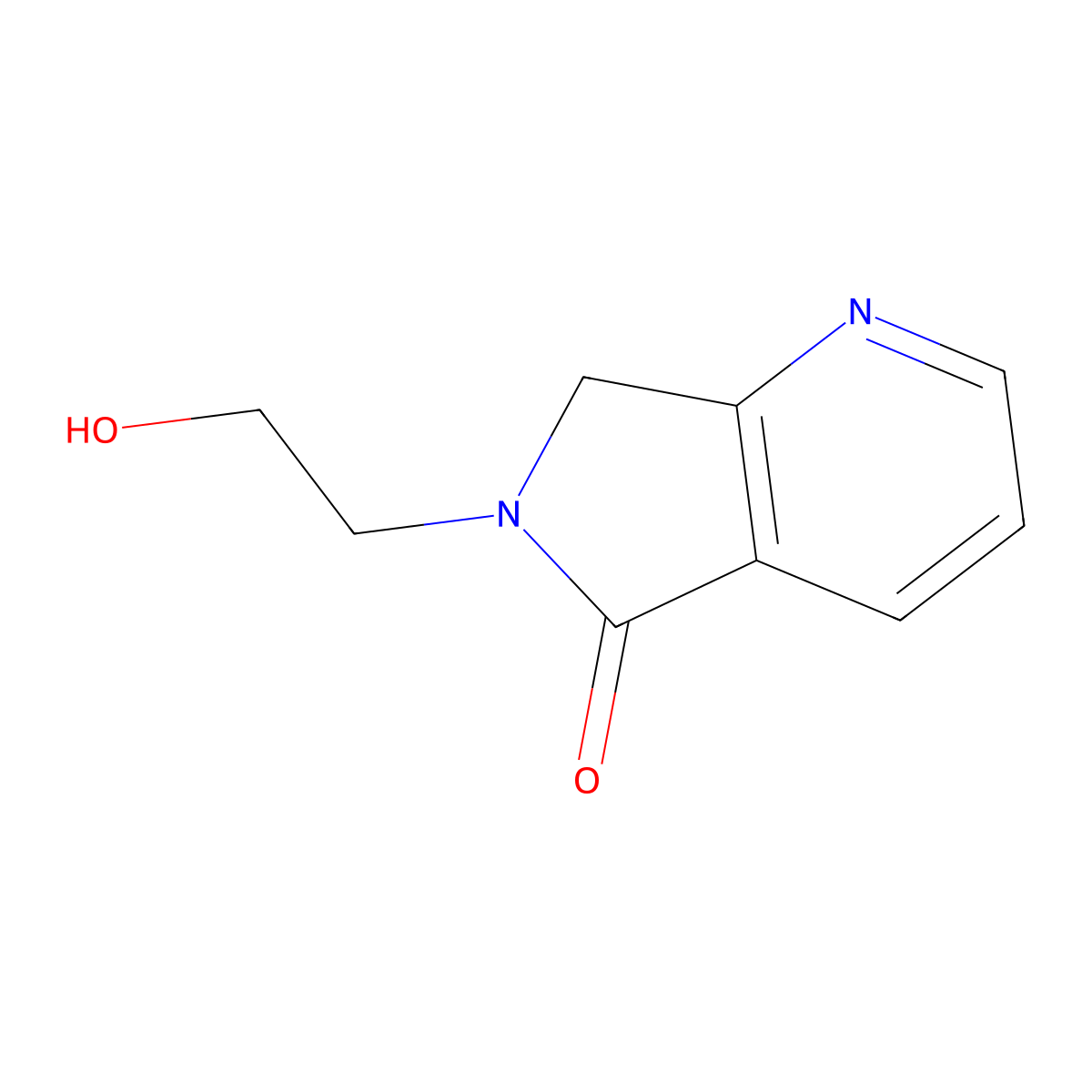 6-(2-Hydroxyethyl)-6,7-dihydro-5H-pyrrolo[3,4-b]pyridin-5-one molecular structure, CAS 136842-80-3