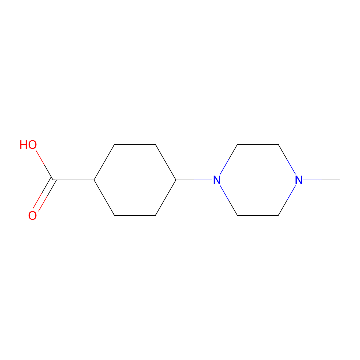 4-(4-Methylpiperazin-1-yl)cyclohexane-1-carboxylic acid molecular structure, CAS 1368432-69-2