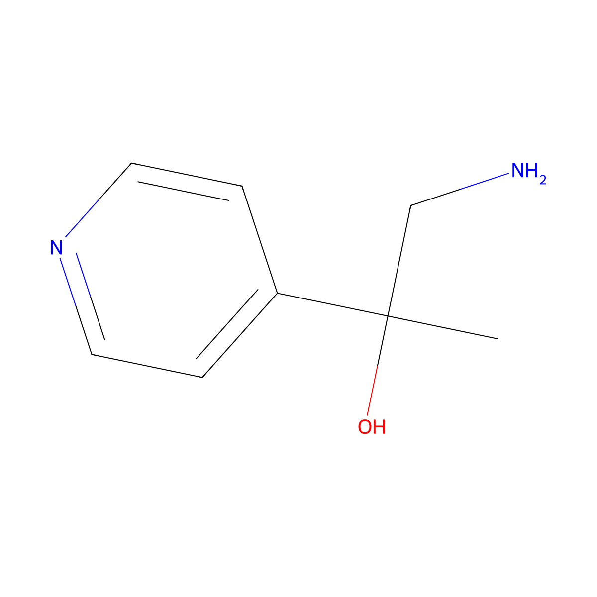 1-Amino-2-(pyridin-4-yl)propan-2-ol molecular structure, CAS 1368439-49-9