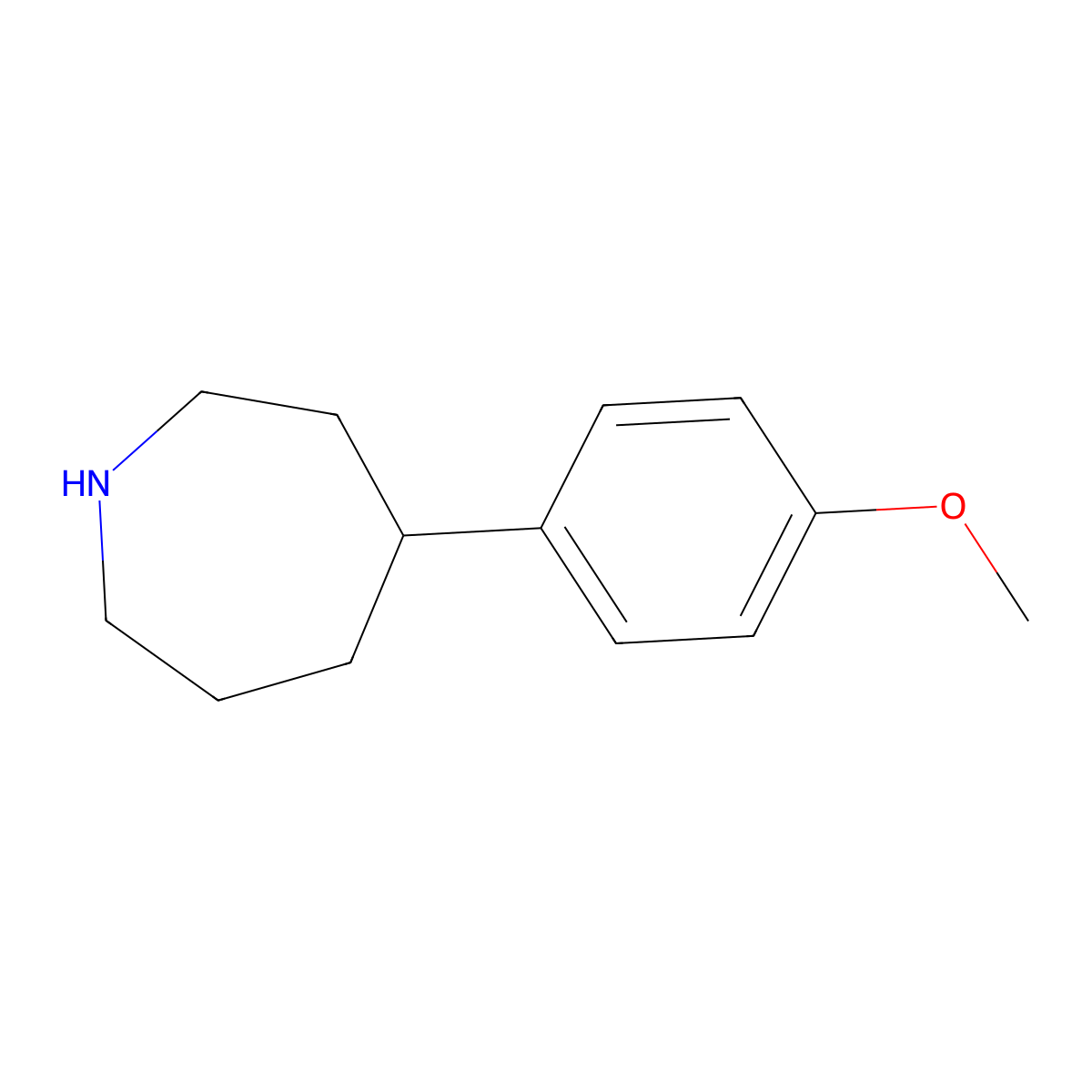 4-(4-Methoxyphenyl)azepane molecular structure, CAS 1368440-02-1