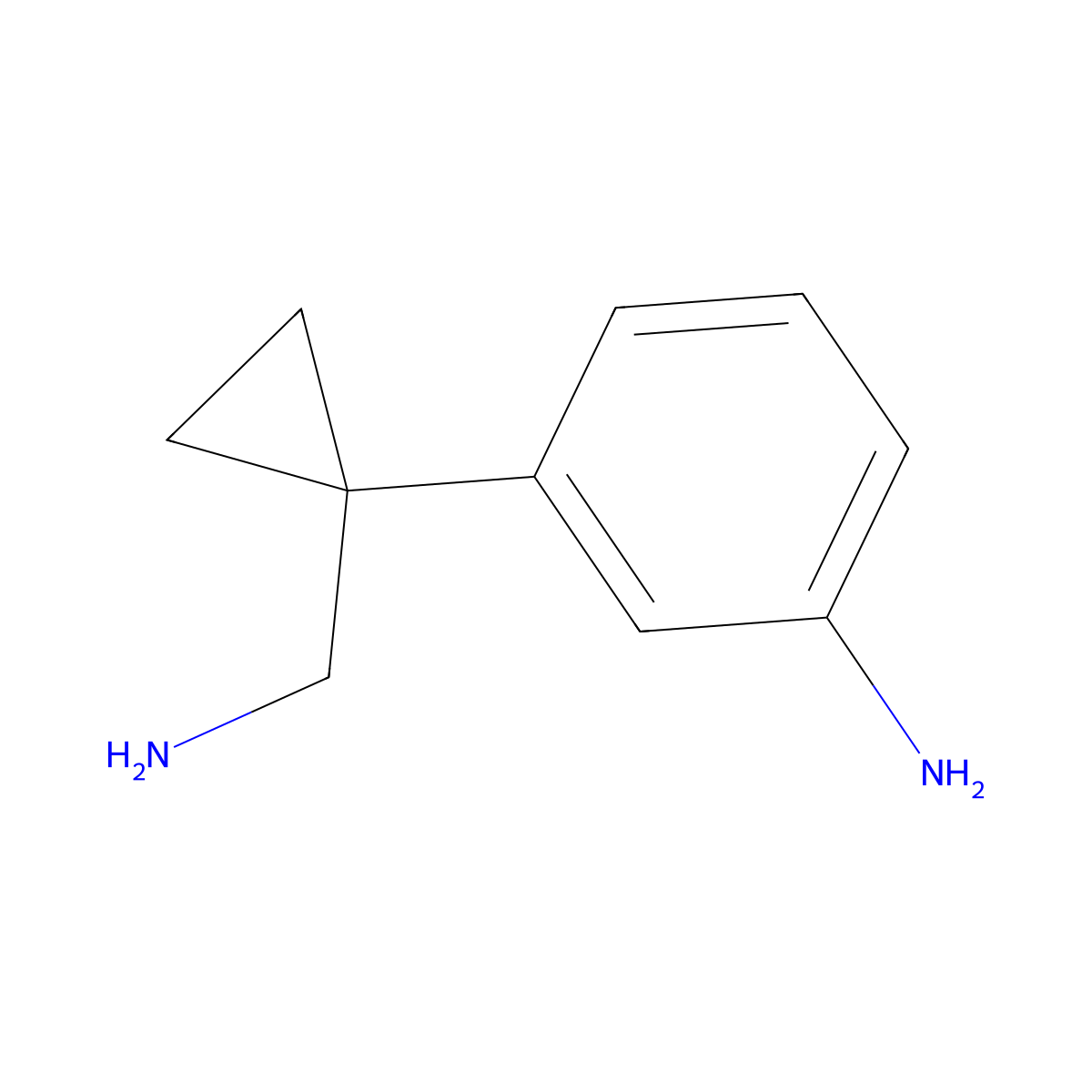 3-[1-(Aminomethyl)cyclopropyl]aniline molecular structure, CAS 1368444-13-6