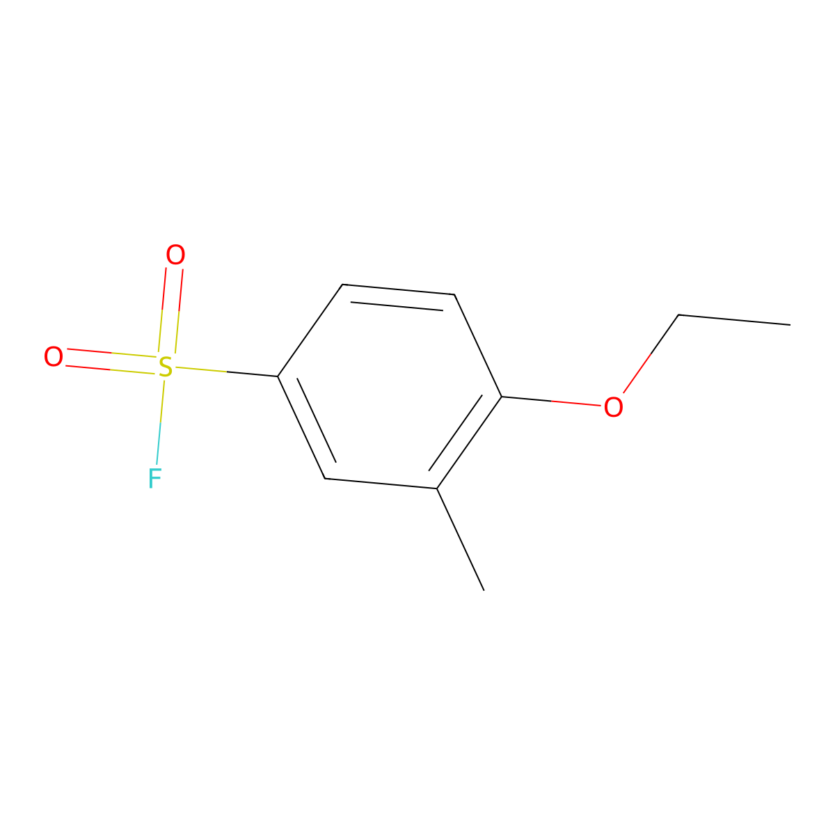 4-Ethoxy-3-methylbenzene-1-sulfonyl fluoride molecular structure, CAS 1368448-87-6