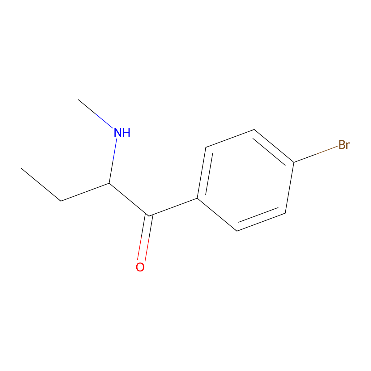 1-(4-Bromophenyl)-2-(methylamino)butan-1-one molecular structure, CAS 1368456-08-9