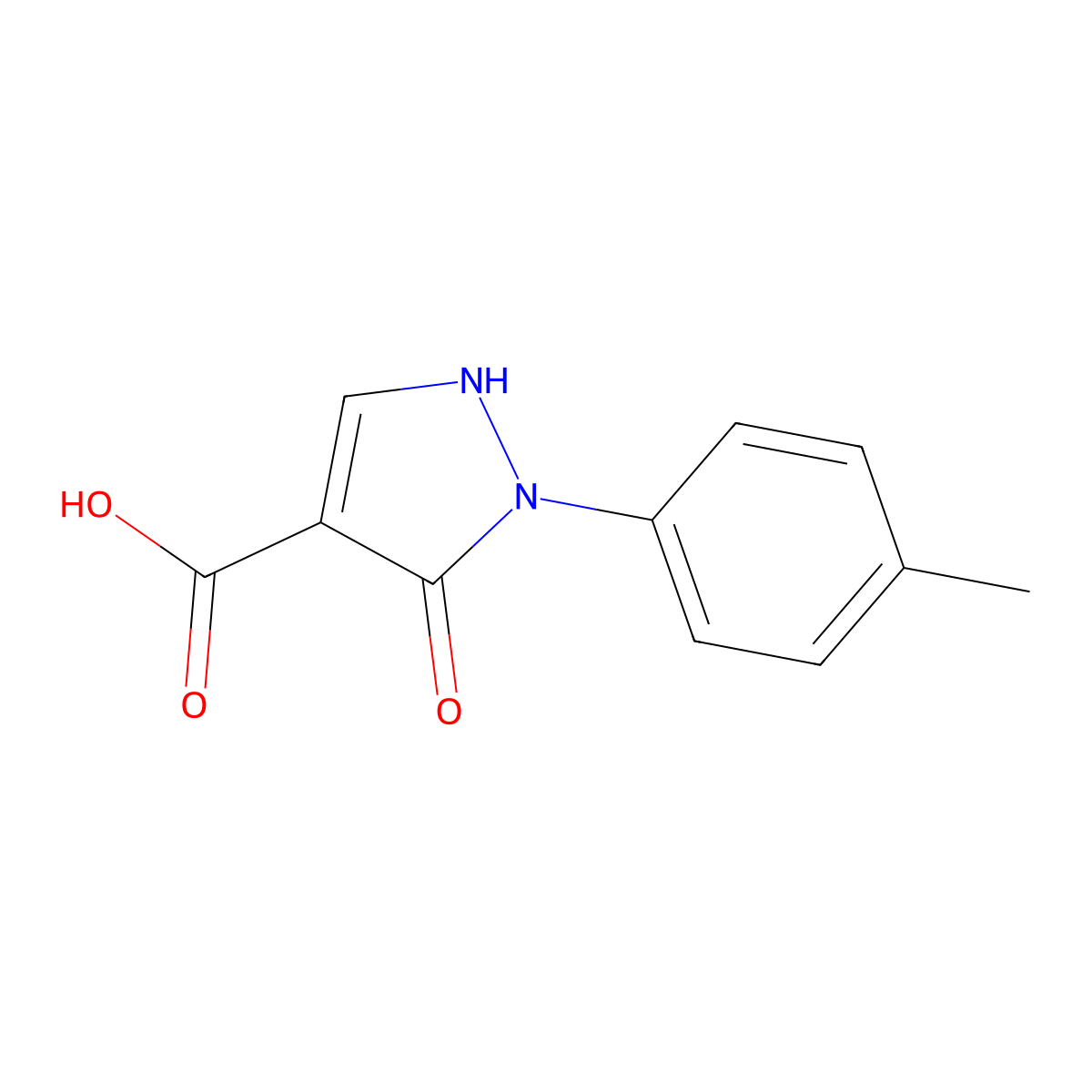 5-Hydroxy-1-(4-methylphenyl)-1h-pyrazole-4-carboxylic acid molecular structure, CAS 1368456-42-1