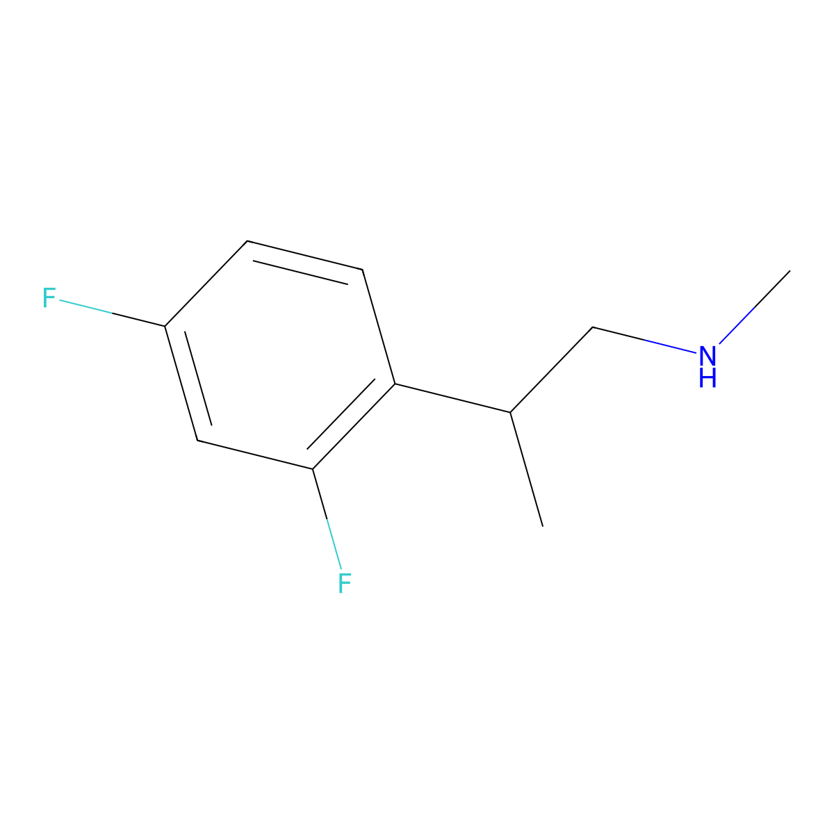 [2-(2,4-Difluorophenyl)propyl](methyl)amine molecular structure, CAS 1368462-69-4