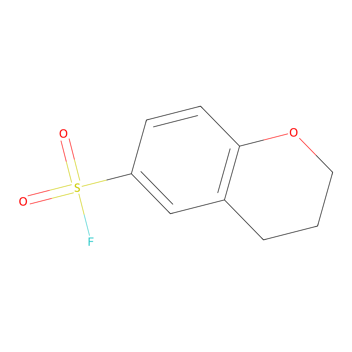 3,4-Dihydro-2H-1-benzopyran-6-sulfonyl fluoride molecular structure, CAS 1368467-48-4