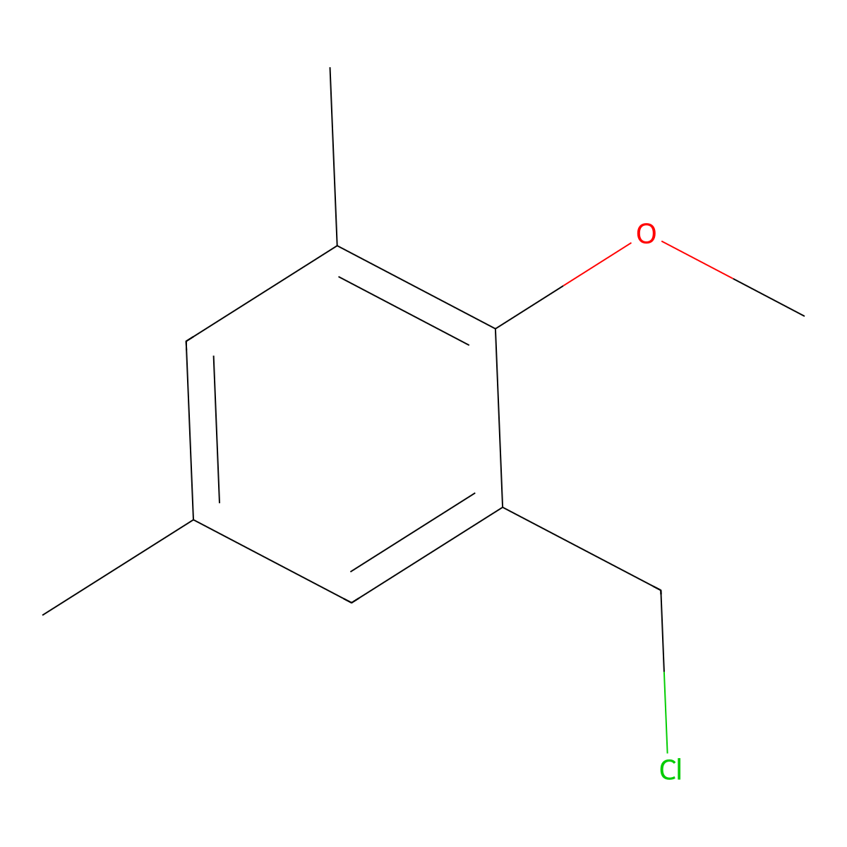 1-(Chloromethyl)-2-methoxy-3,5-dimethylbenzene molecular structure, CAS 1368467-98-4