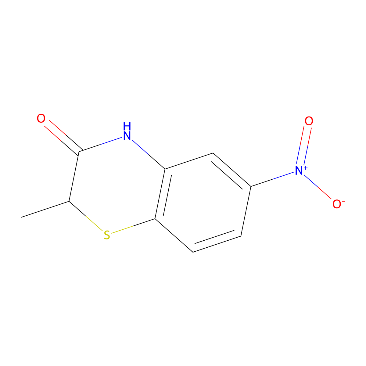 2-Methyl-6-nitro-2H-benzo[B][1,4]thiazin-3(4H)-one molecular structure, CAS 1368473-55-5