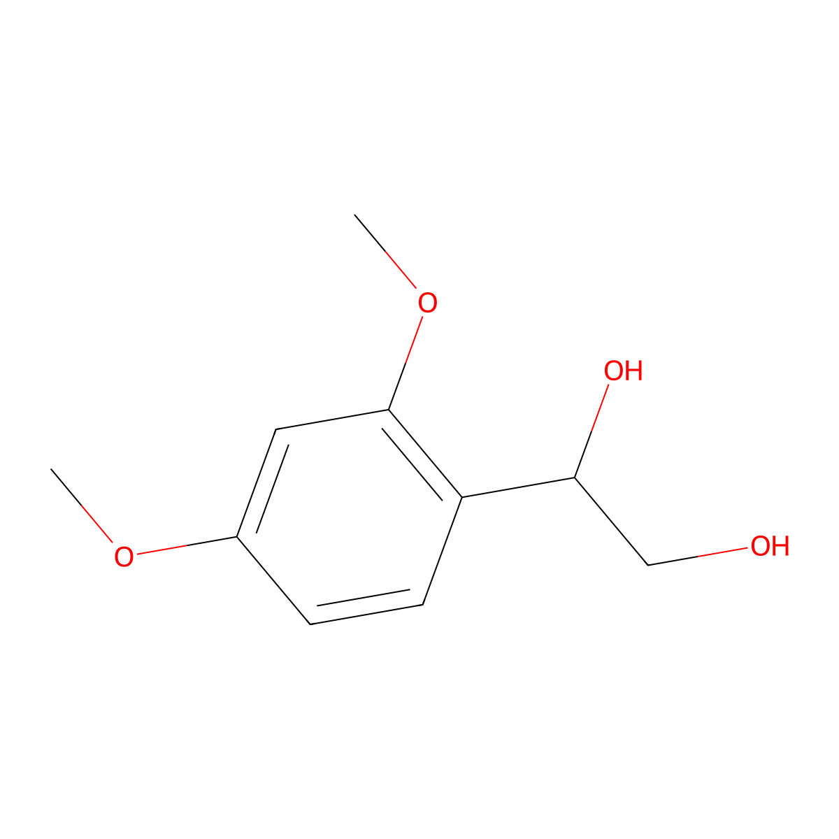 1-(2,4-Dimethoxyphenyl)ethane-1,2-diol molecular structure, CAS 1368484-48-3