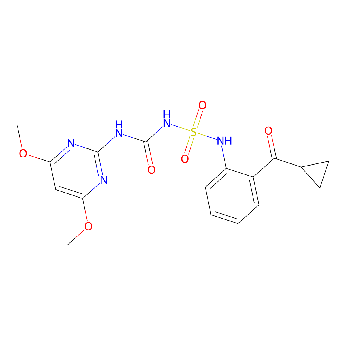 Cyclosulfamuron molecular structure, CAS 136849-15-5