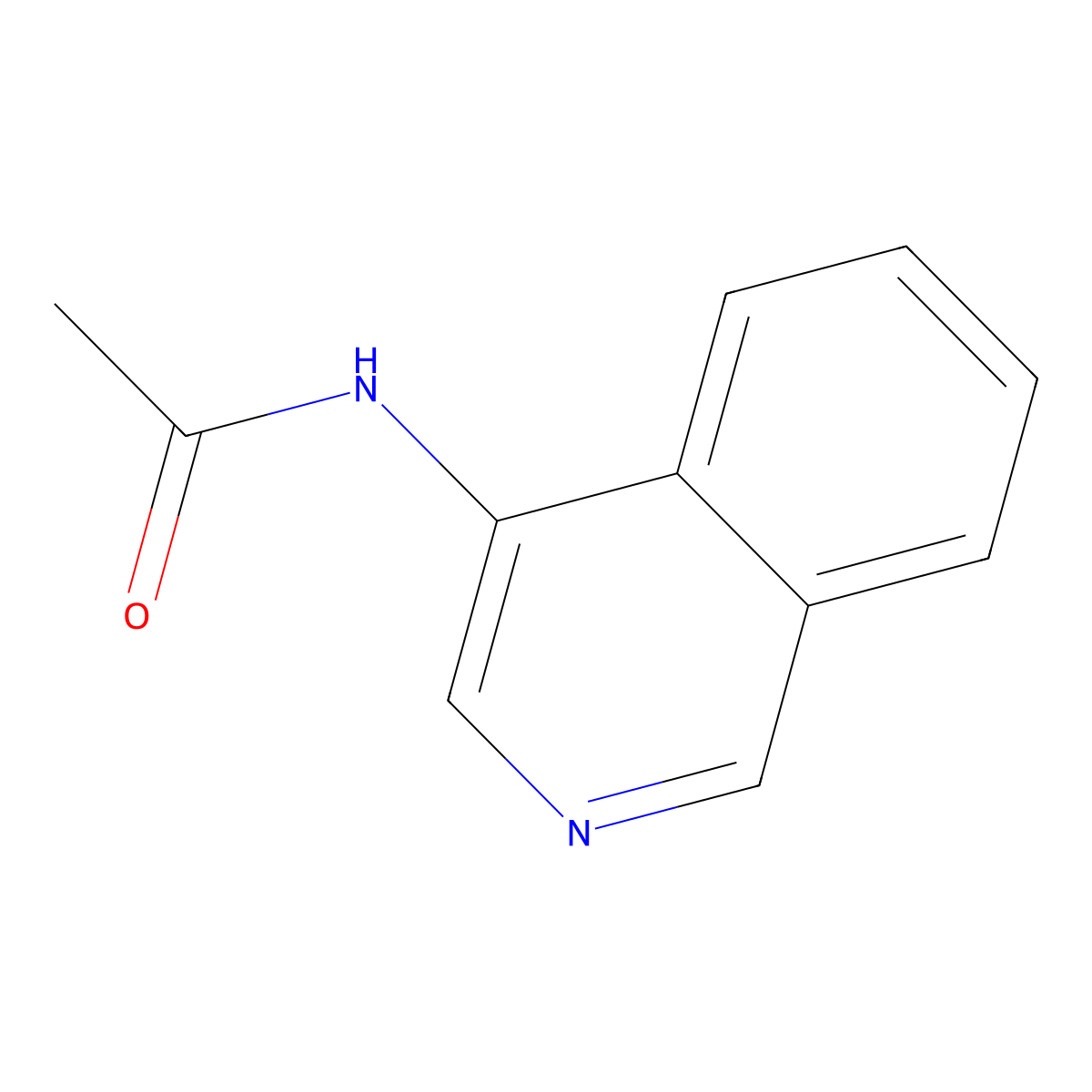 N-(4-isoquinolinyl)acetamide molecular structure, CAS 136849-93-9