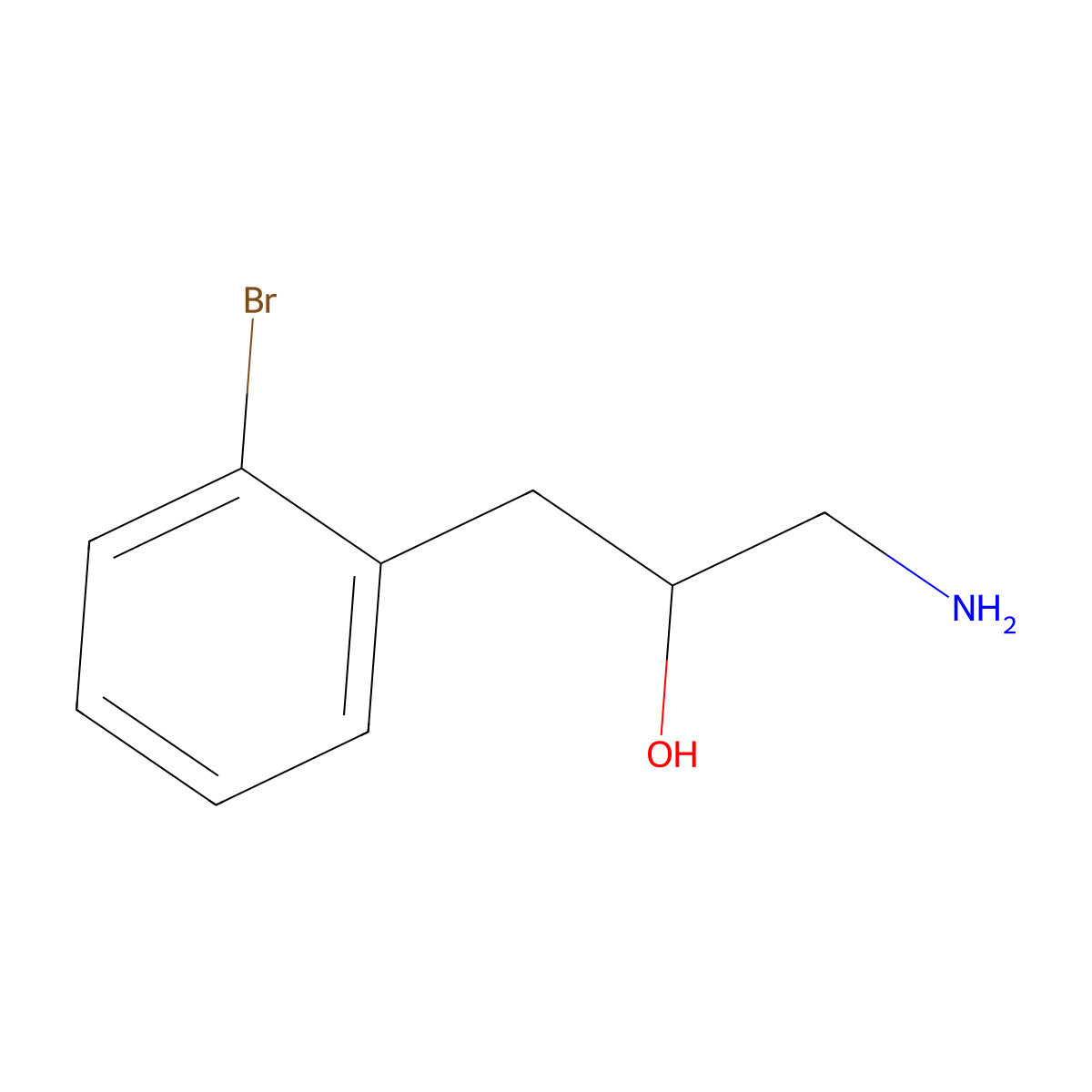 1-Amino-3-(2-bromophenyl)propan-2-ol molecular structure, CAS 1368490-47-4