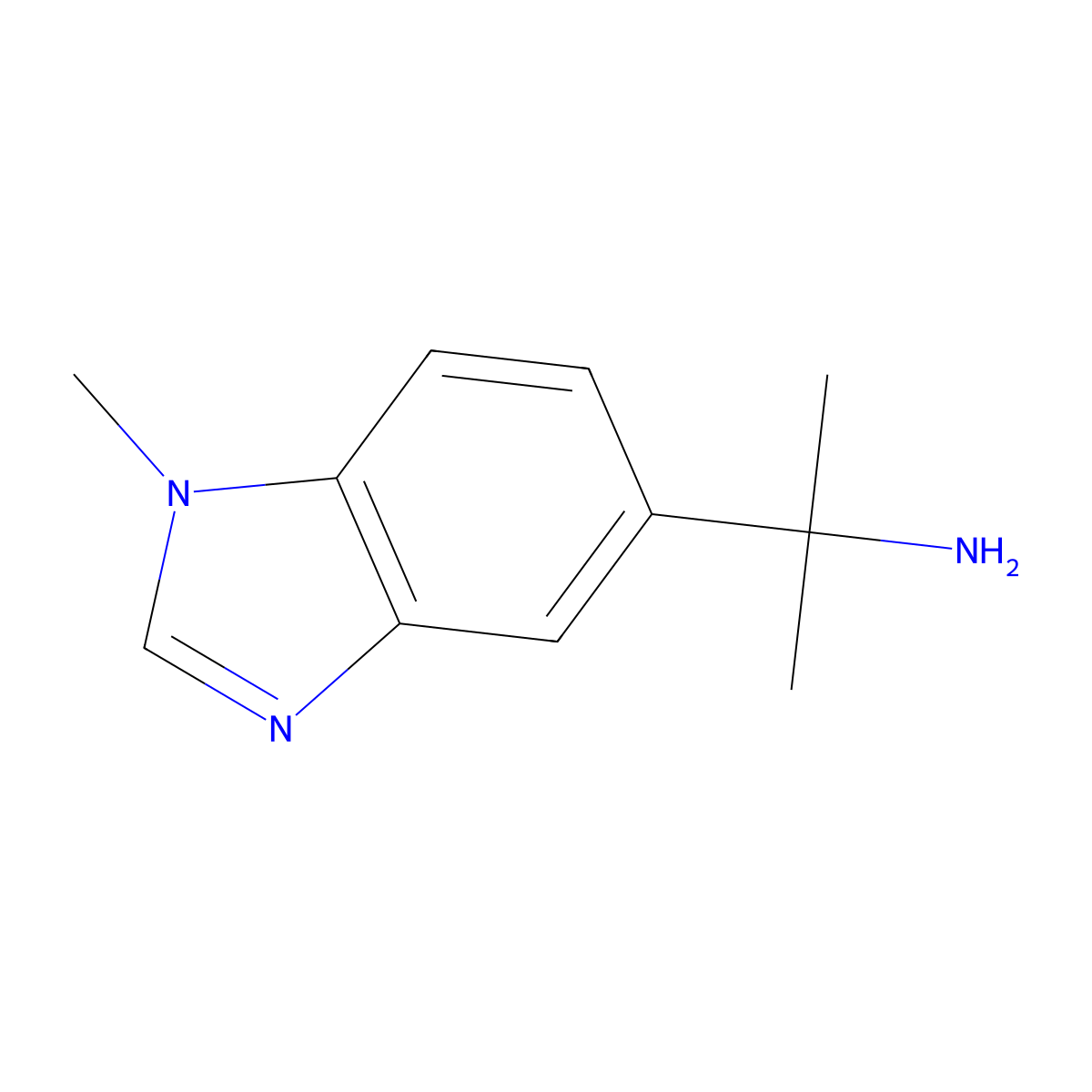 2-(1-Methyl-1H-benzo[D]imidazol-5-YL)propan-2-amine molecular structure, CAS 1368491-82-0