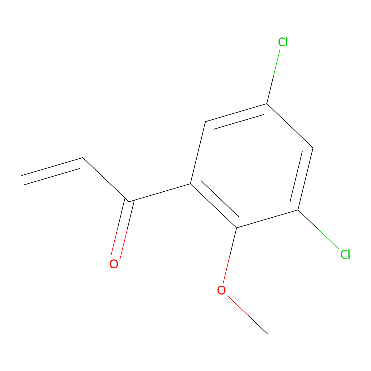 1-(3,5-Dichloro-2-methoxyphenyl)prop-2-en-1-one molecular structure, CAS 1368492-12-9