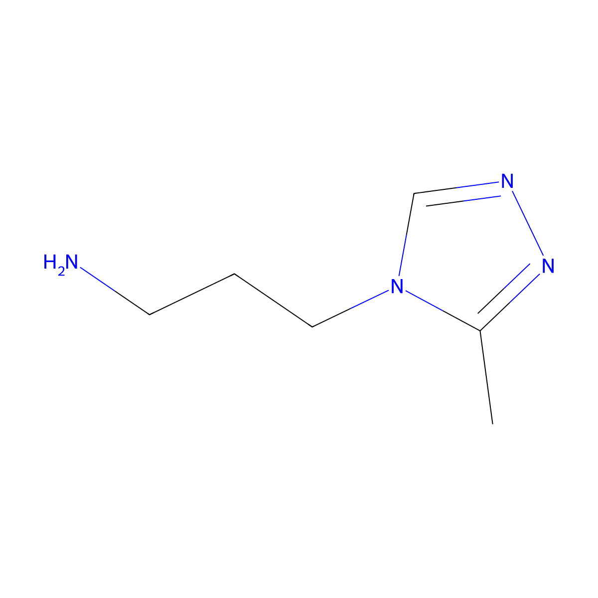 3-(3-methyl-4H-1,2,4-triazol-4-yl)propan-1-amine molecular structure, CAS 1368493-12-2