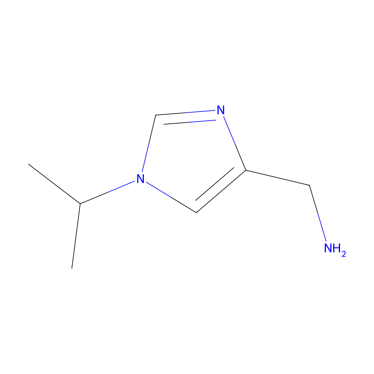 [1-(propan-2-yl)-1H-imidazol-4-yl]methanamine molecular structure, CAS 1368493-92-8