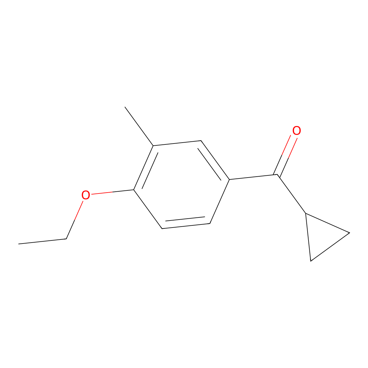 Cyclopropyl(4-ethoxy-3-methylphenyl)methanone molecular structure, CAS 1368494-22-7