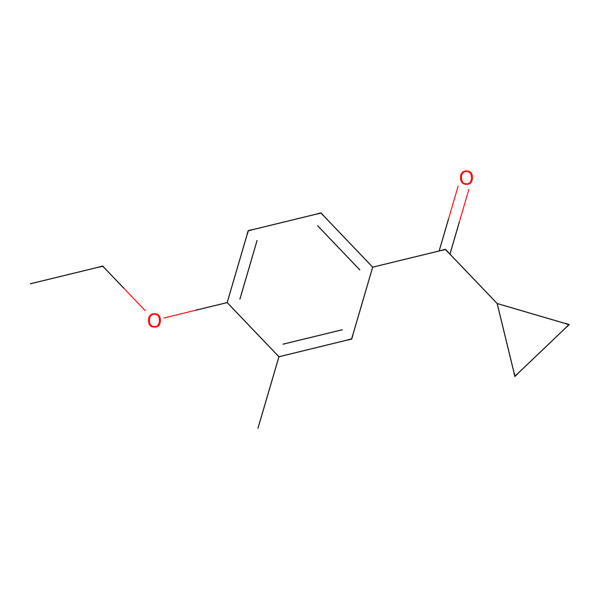 Cyclopropyl(4-ethoxy-3-methylphenyl)methanone molecular structure, CAS 1368494-22-7