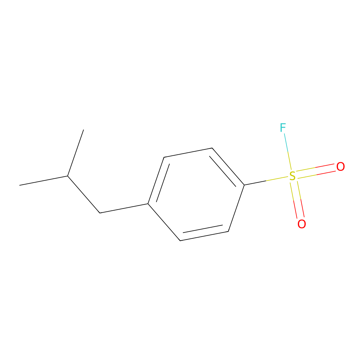 4-(2-Methylpropyl)benzene-1-sulfonyl fluoride molecular structure, CAS 1368496-97-2