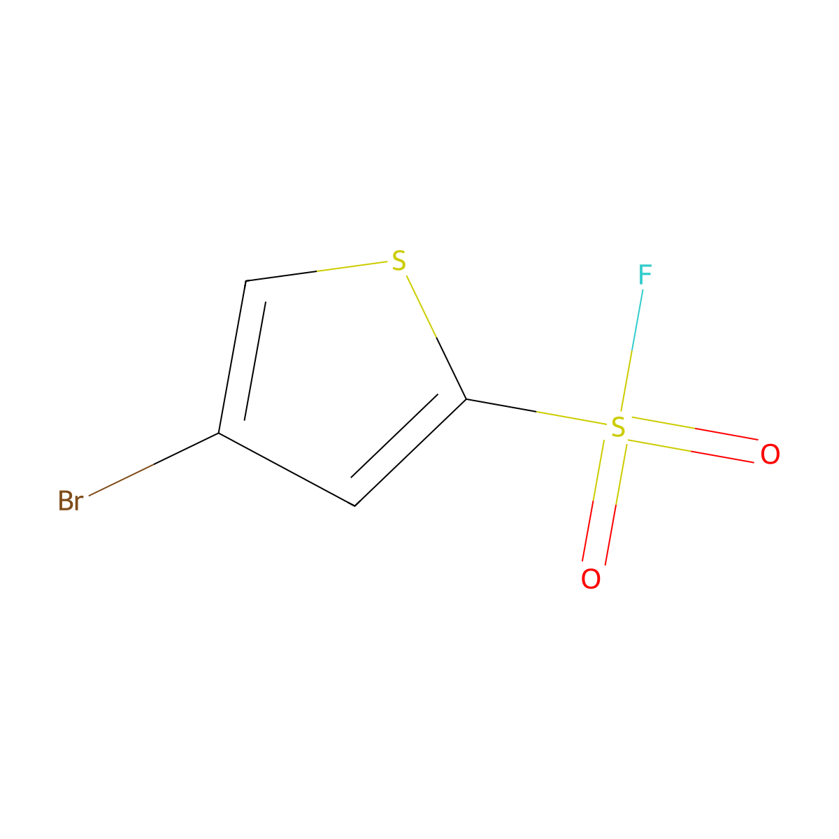 4-Bromothiophene-2-sulfonylfluoride molecular structure, CAS 1368497-38-4