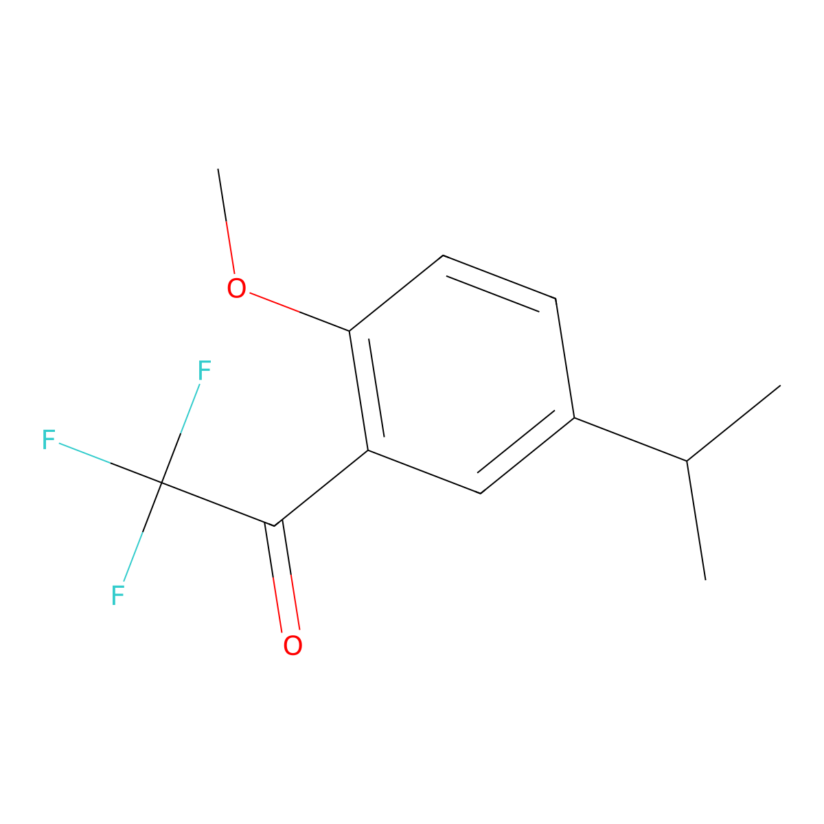 2,2,2-Trifluoro-1-[2-methoxy-5-(1-methylethyl)phenyl]ethanone molecular structure, CAS 1368497-73-7