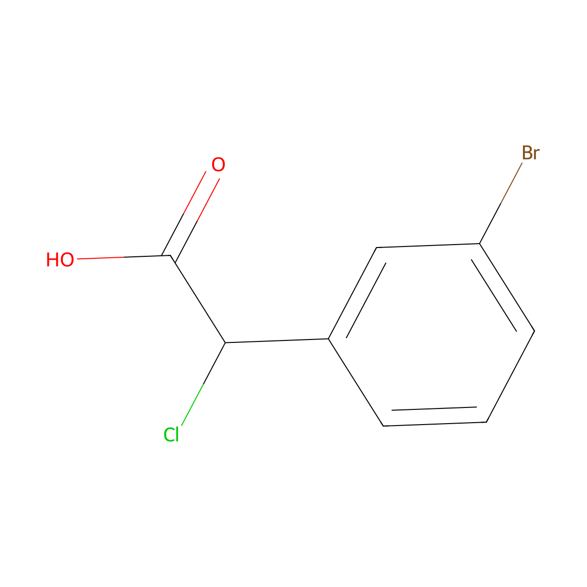 2-(3-Bromophenyl)-2-chloroacetic acid molecular structure, CAS 1368502-73-1
