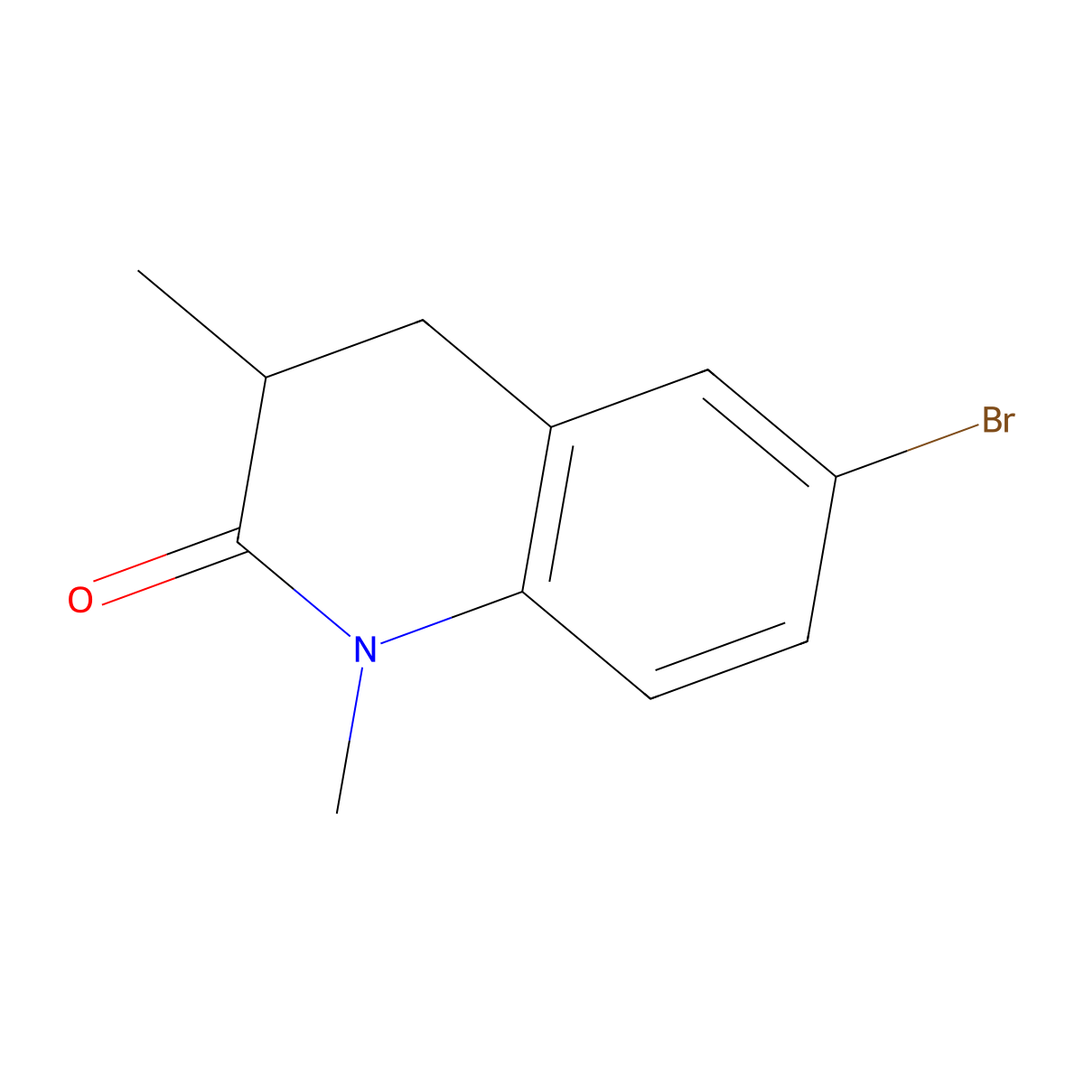 6-Bromo-1,3-dimethyl-3,4-dihydroquinolin-2(1H)-one molecular structure, CAS 1368503-21-2