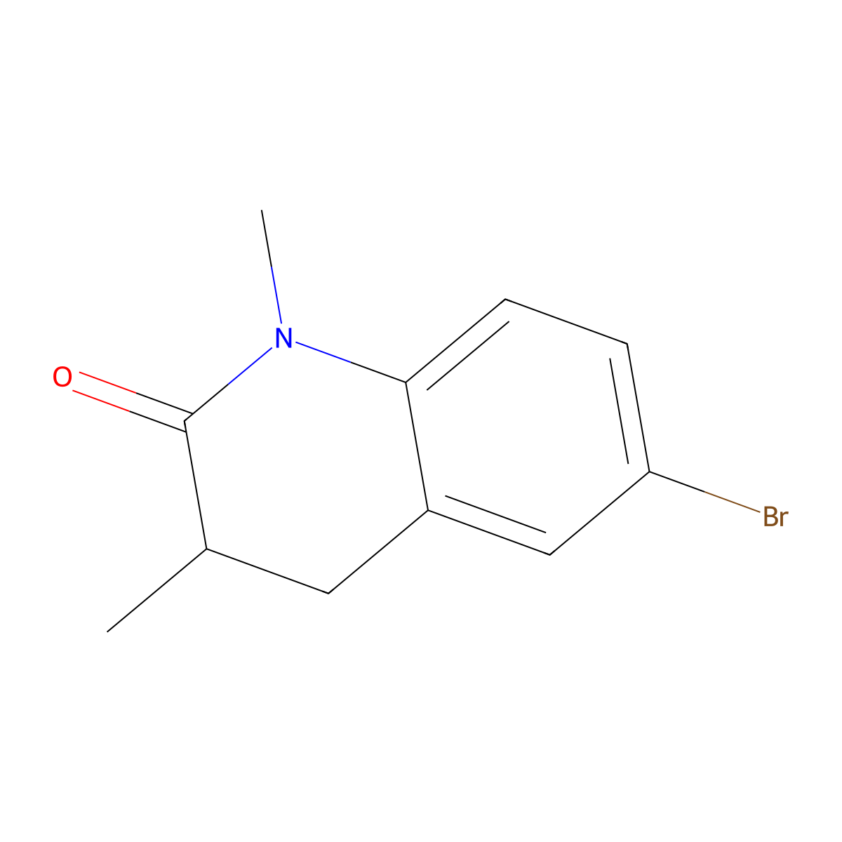 6-Bromo-1,3-dimethyl-3,4-dihydroquinolin-2(1H)-one molecular structure, CAS 1368503-21-2
