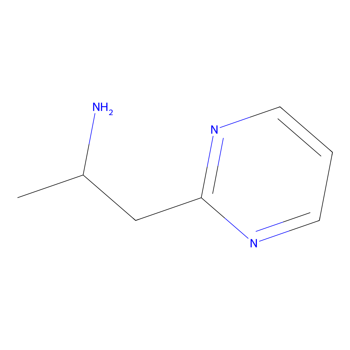 1-(Pyrimidin-2-yl)propan-2-amine molecular structure, CAS 1368509-61-8