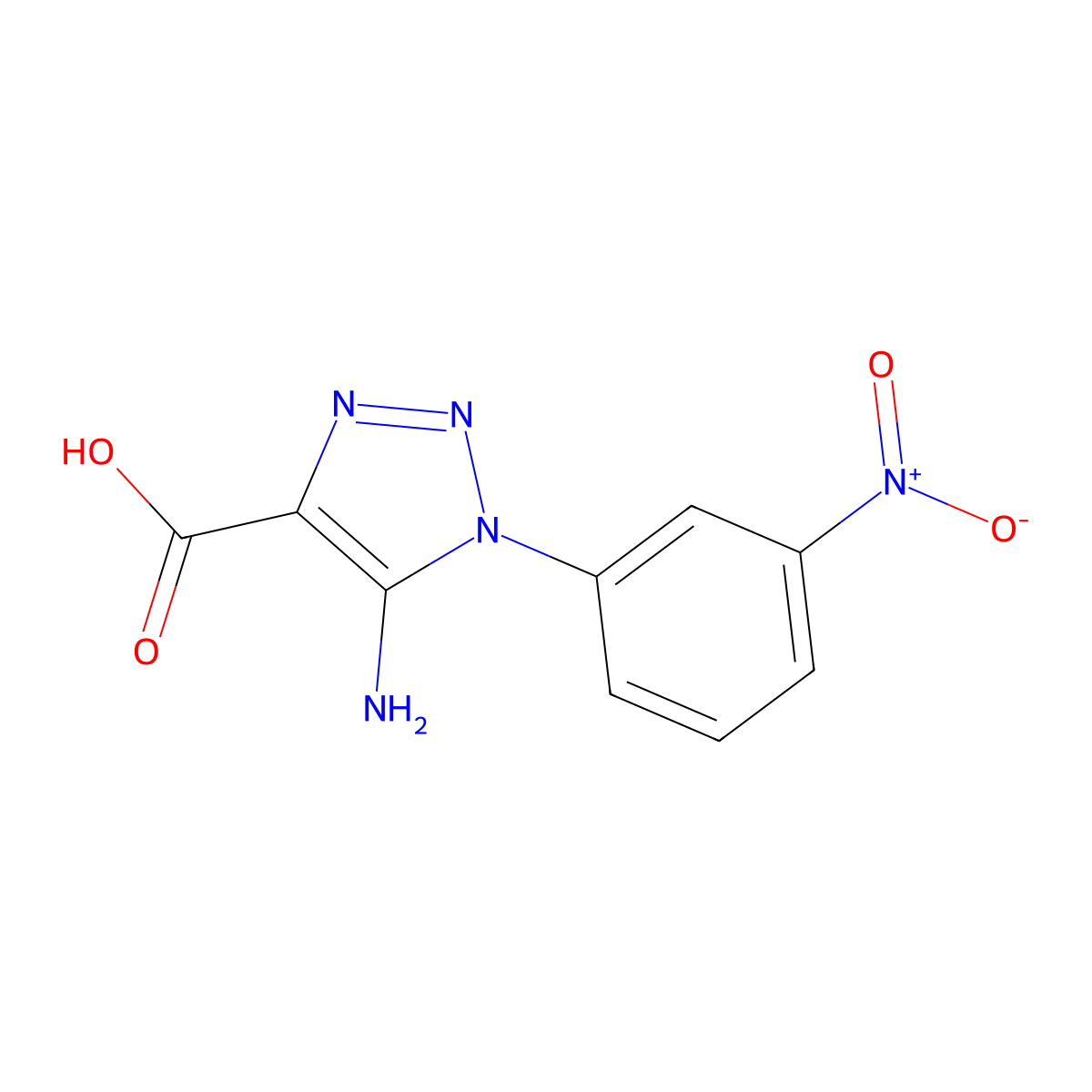 5-amino-1-(3-nitrophenyl)-1H-1,2,3-triazole-4-carboxylic acid molecular structure, CAS 1368510-33-1