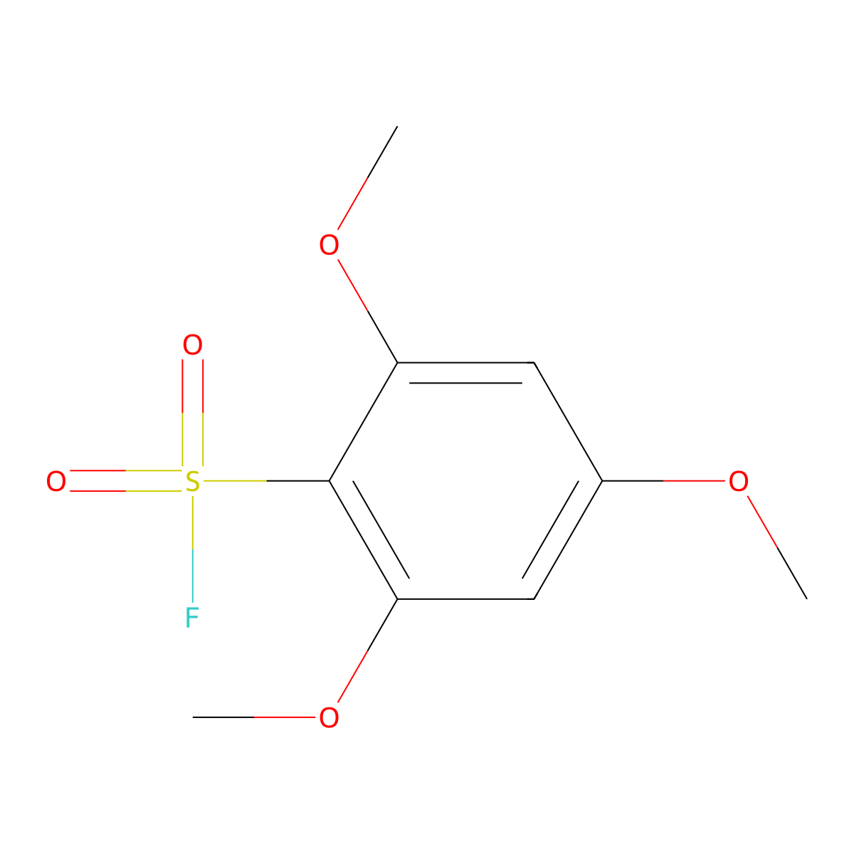 2,4,6-Trimethoxybenzene-1-sulfonyl fluoride molecular structure, CAS 1368511-06-1