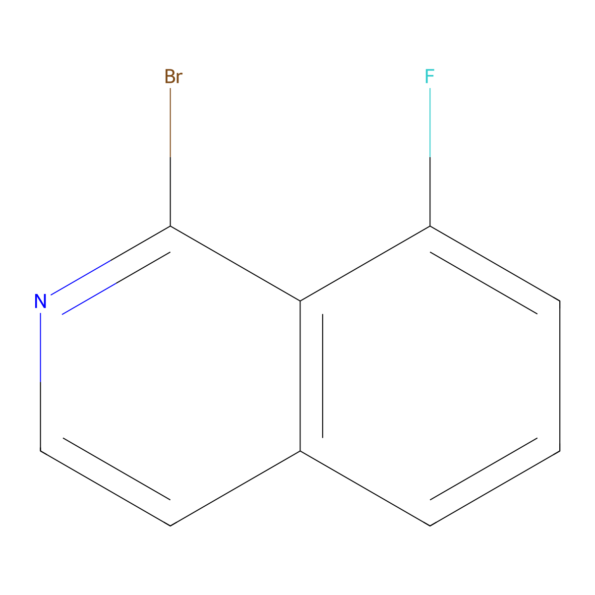 1-Bromo-8-fluoroisoquinoline molecular structure, CAS 1368512-30-4