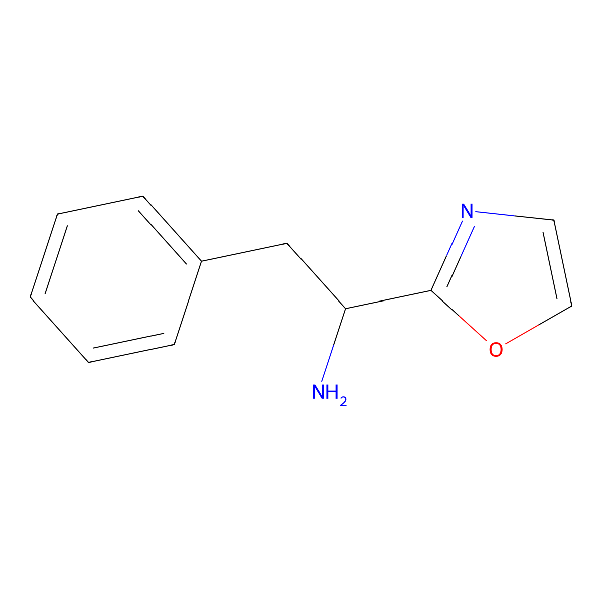 1-(Oxazol-2-yl)-2-phenylethanamine molecular structure, CAS 1368516-16-8