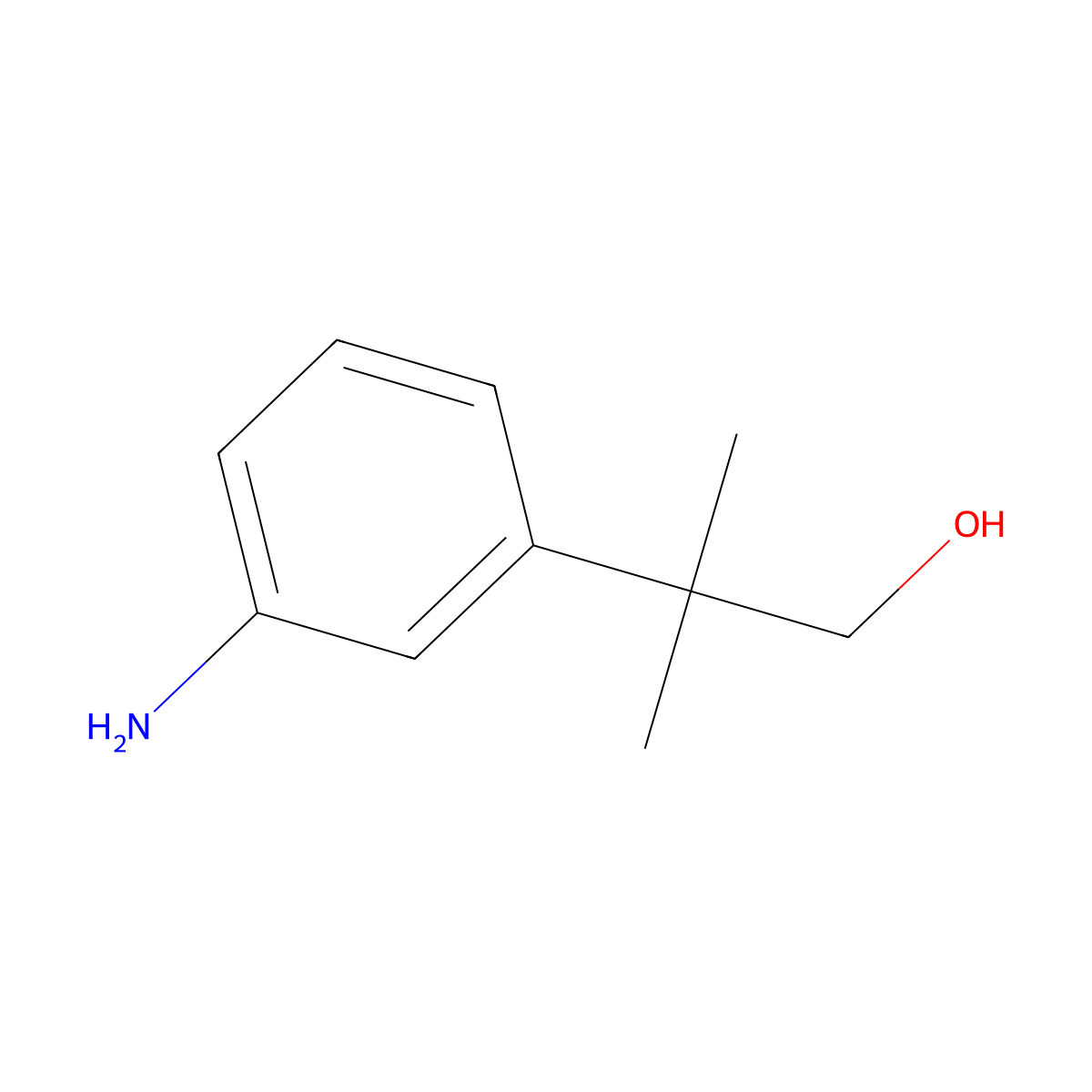 2-(3-Aminophenyl)-2-methylpropan-1-ol molecular structure, CAS 1368517-41-2