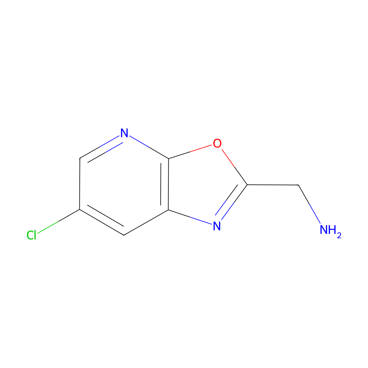 6-Chlorooxazolo[5,4-b]pyridine-2-methanamine molecular structure, CAS 1368517-69-4
