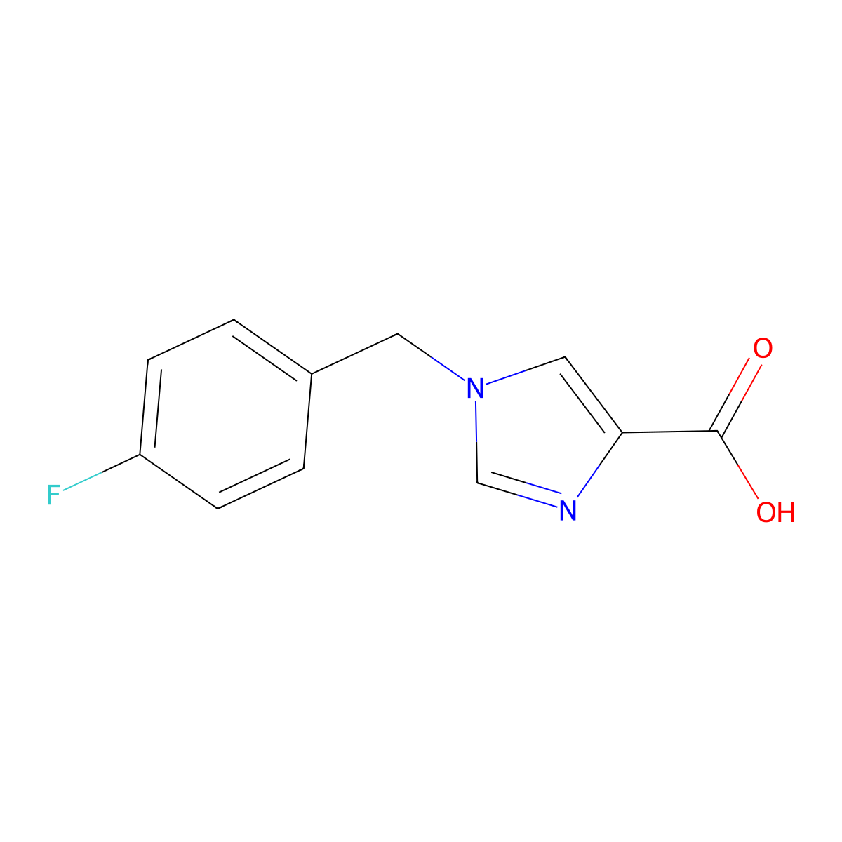 1-(4-Fluorobenzyl)-1H-imidazole-4-carboxylic acid molecular structure, CAS 1368524-71-3