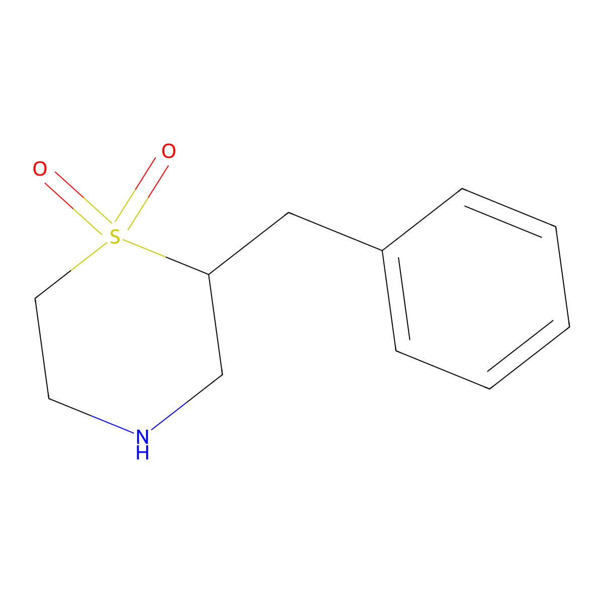 2-Benzyl-1lambda6-thiomorpholine-1,1-dione molecular structure, CAS 1368526-19-5