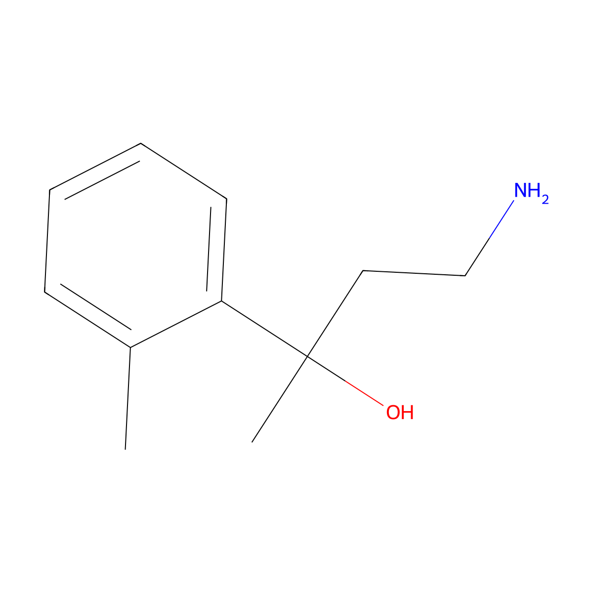 4-Amino-2-(2-methylphenyl)butan-2-ol molecular structure, CAS 1368527-04-1