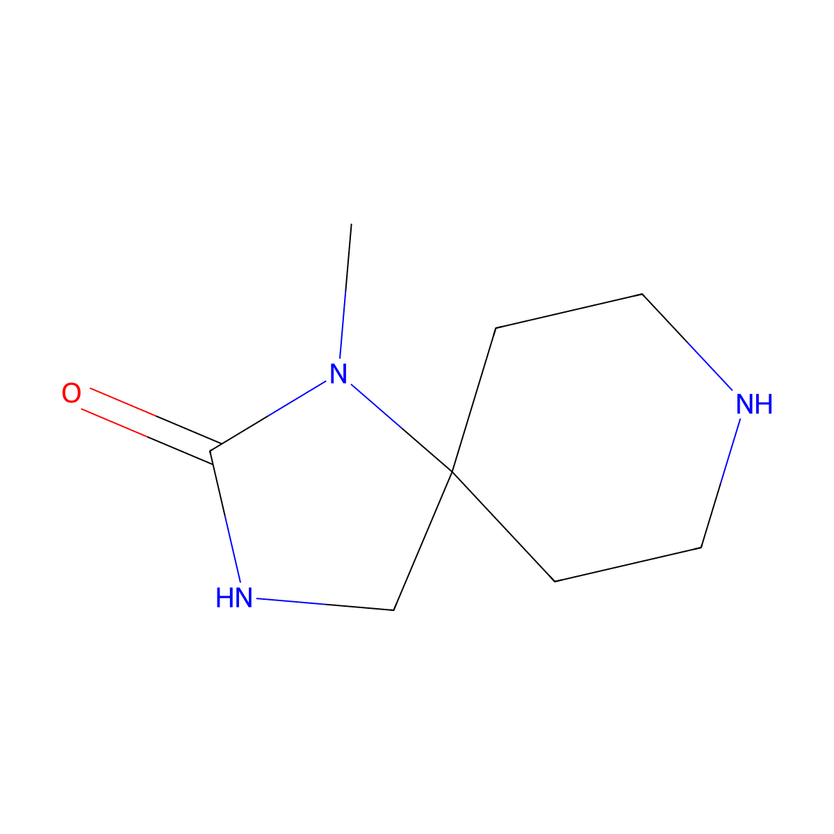1-Methyl-1,3,8-triazaspiro(4.5)decan-2-one molecular structure, CAS 1368527-91-6