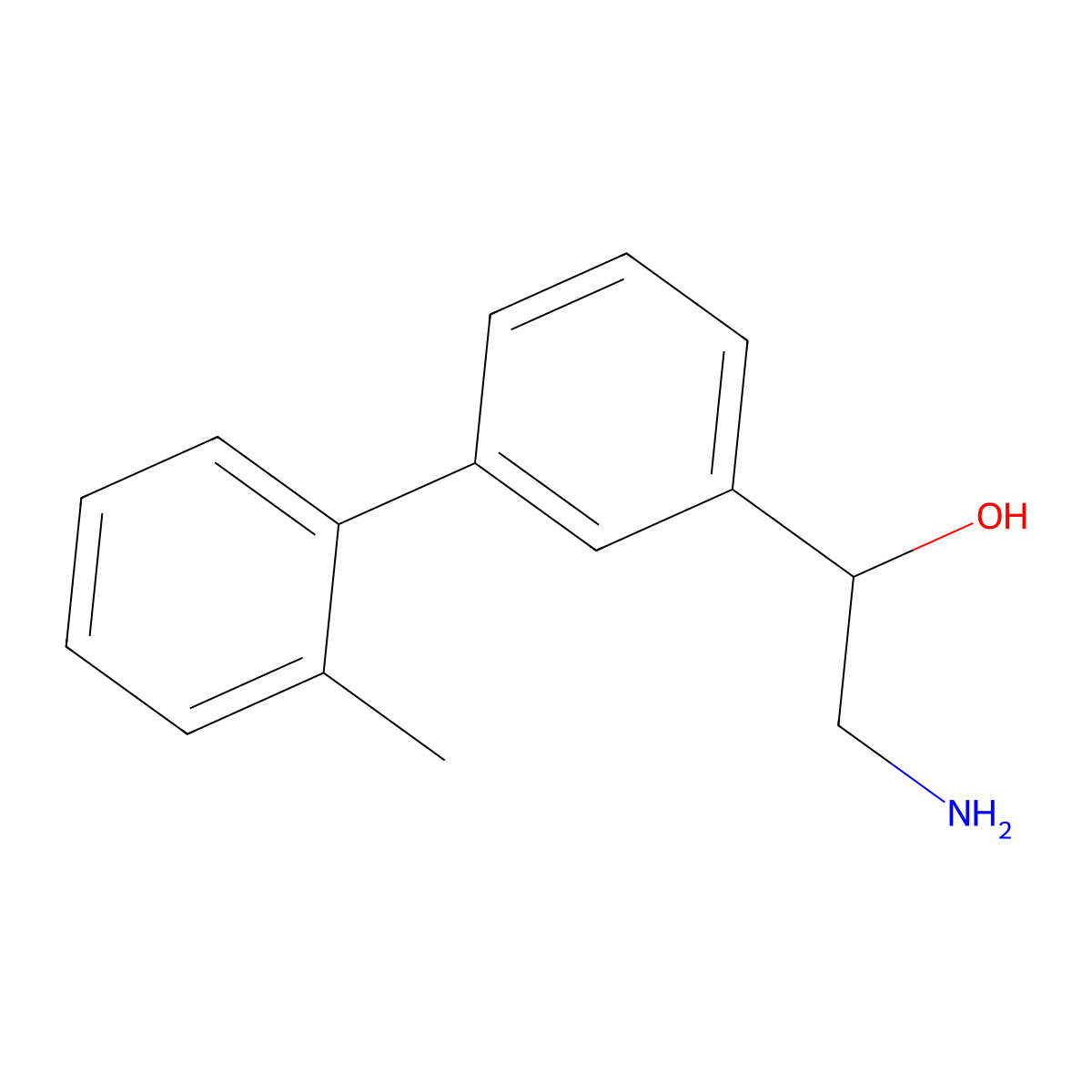 2-Amino-1-[3-(2-methylphenyl)phenyl]ethan-1-ol molecular structure, CAS 1368528-14-6