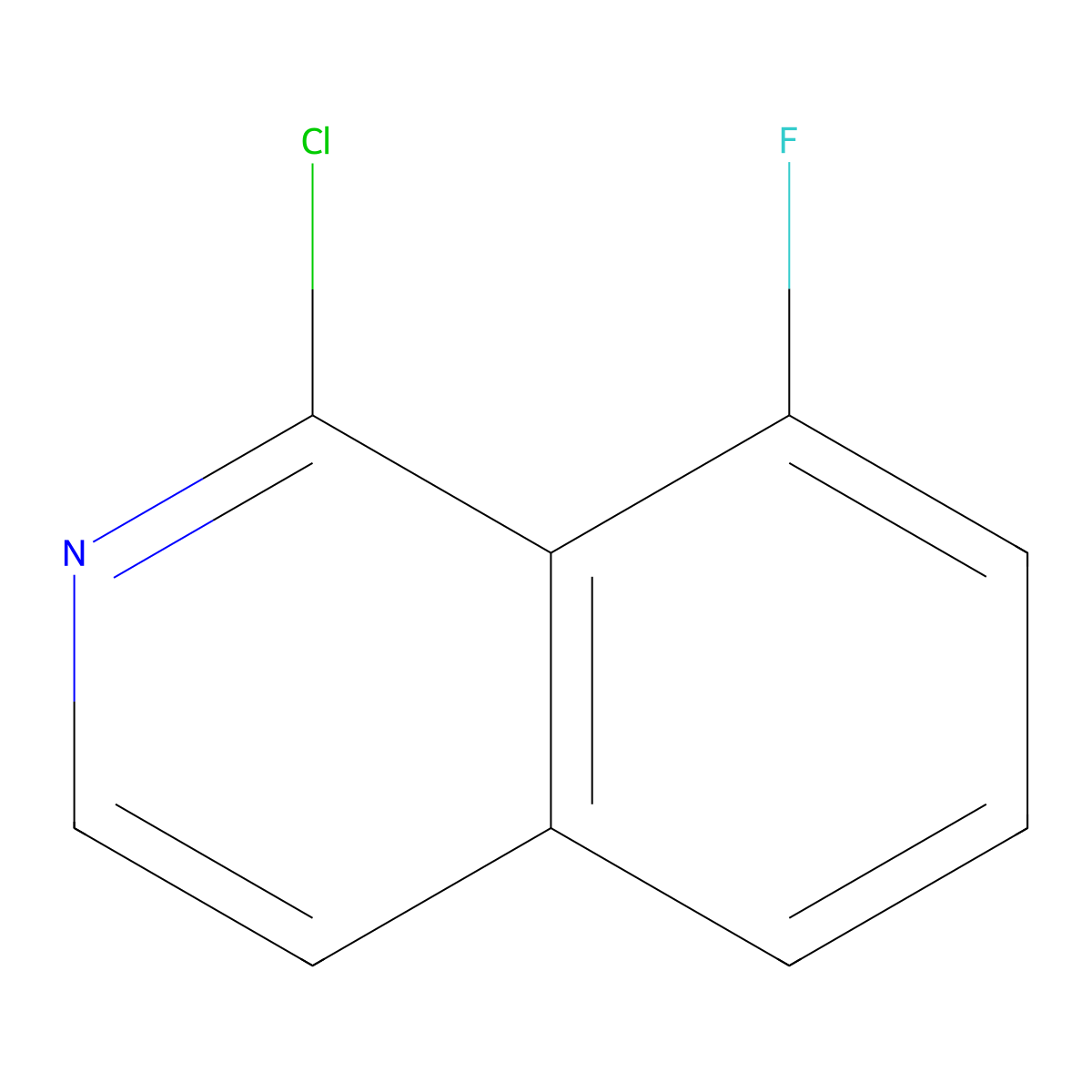 1-Chloro-8-fluoroisoquinoline molecular structure, CAS 1368531-41-2