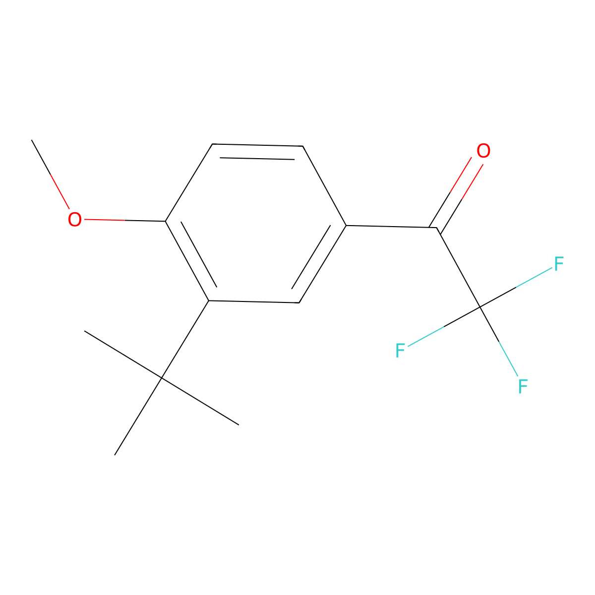 1-(3-(Tert-butyl)-4-methoxyphenyl)-2,2,2-trifluoroethanone molecular structure, CAS 1368534-75-1