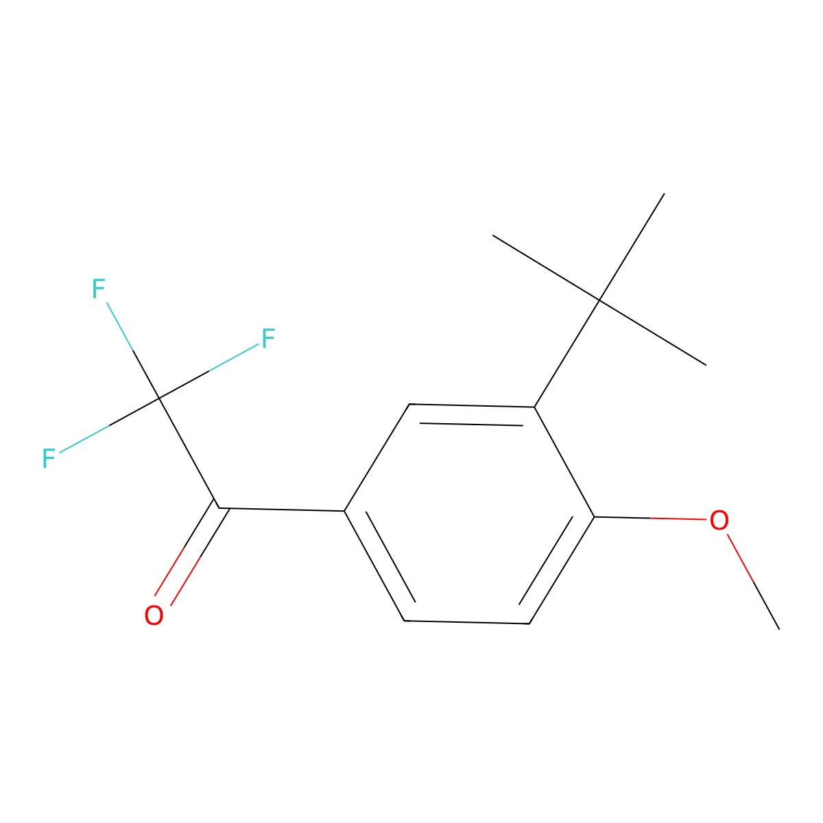 1-(3-(Tert-butyl)-4-methoxyphenyl)-2,2,2-trifluoroethanone molecular structure, CAS 1368534-75-1