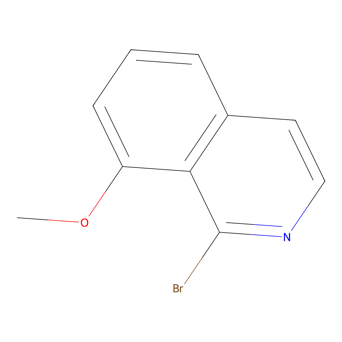 1-Bromo-8-methoxyisoquinoline molecular structure, CAS 1368535-26-5
