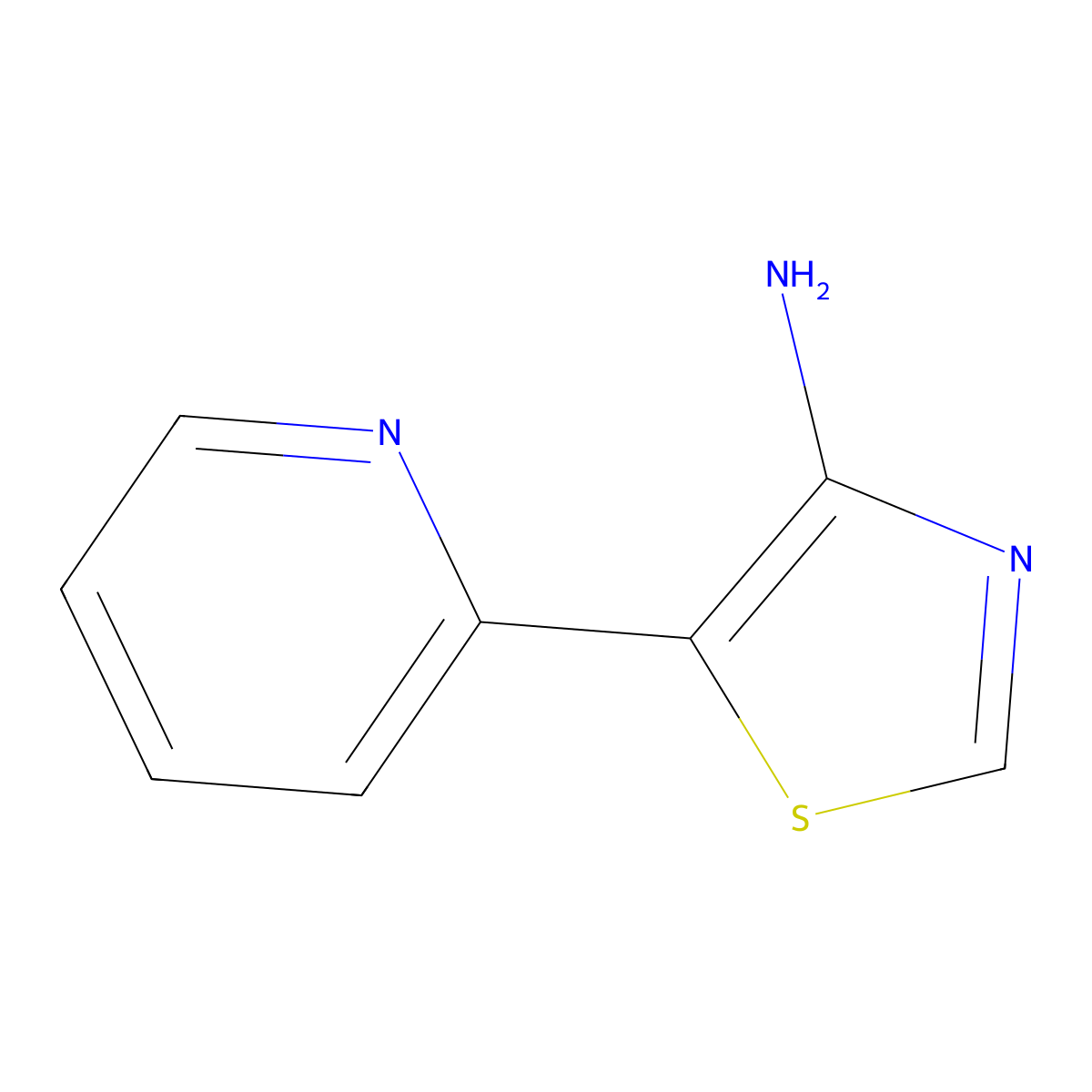 4-Amino-5-(2-pyridyl)thiazole molecular structure, CAS 1368541-74-5