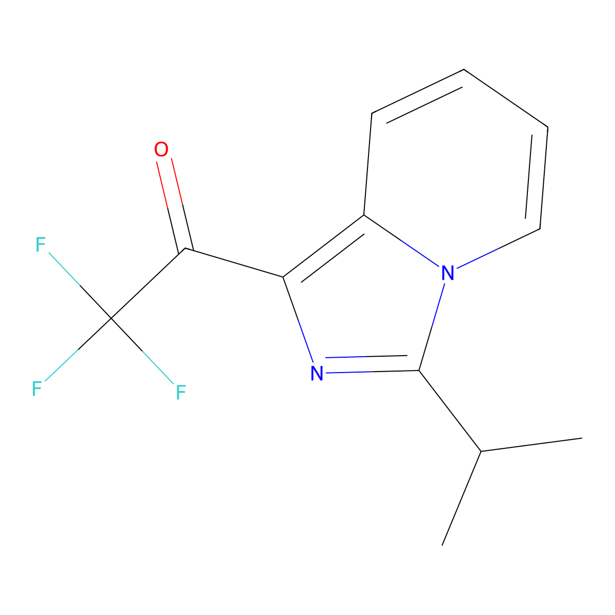 2,2,2-Trifluoro-1-[3-(propan-2-yl)imidazo[1,5-a]pyridin-1-yl]ethan-1-one molecular structure, CAS 1368543-71-8